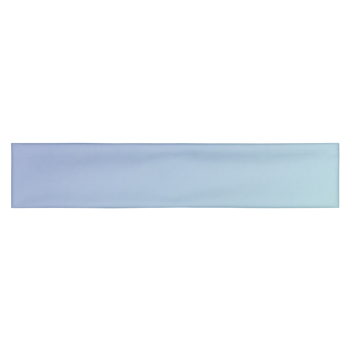 A long, narrow rectangular fabric accessory in a soft light blue color, shown flat against a solid white background.