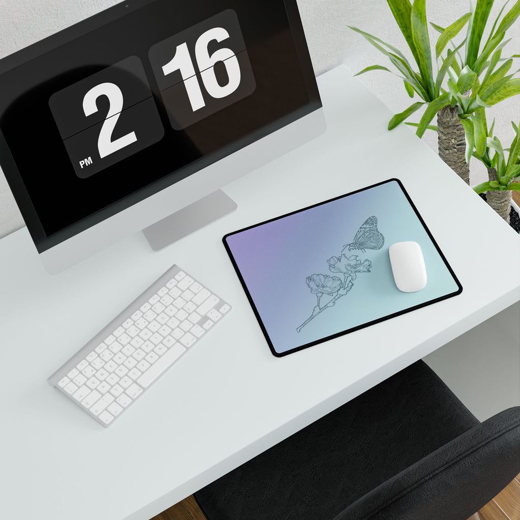 The Butterfly Effect Pastel Gradient Desk Mat – Large Gaming/Office Mouse Pad