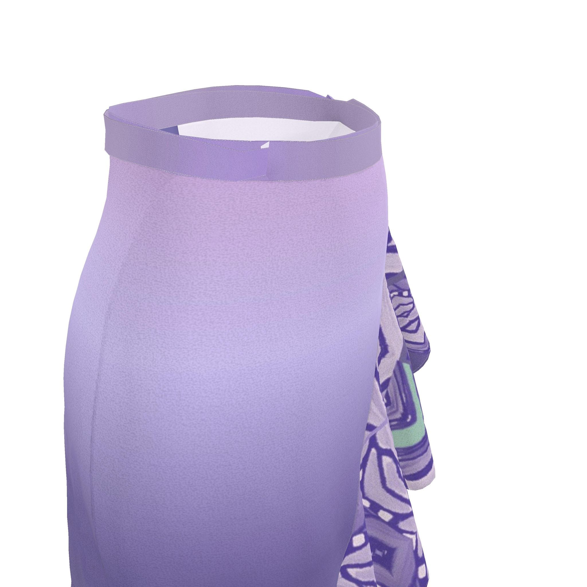 Lavender Wings Mountains Flounce Skirt