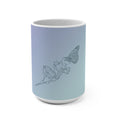 The Butterfly Effect Ceramic Mug — 15oz Gradient Floral Nature Coffee Cup