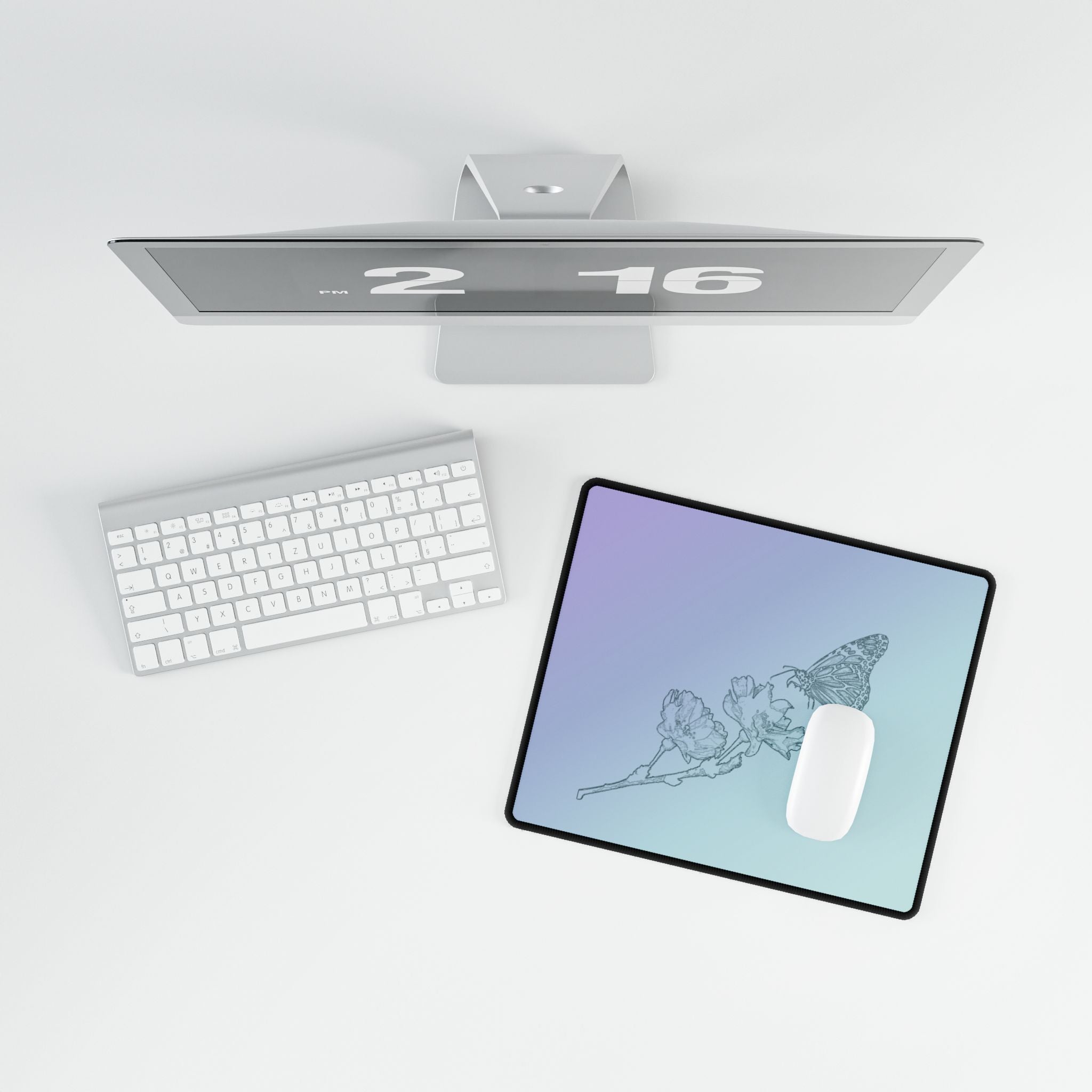 The Butterfly Effect Pastel Gradient Desk Mat – Large Gaming/Office Mouse Pad