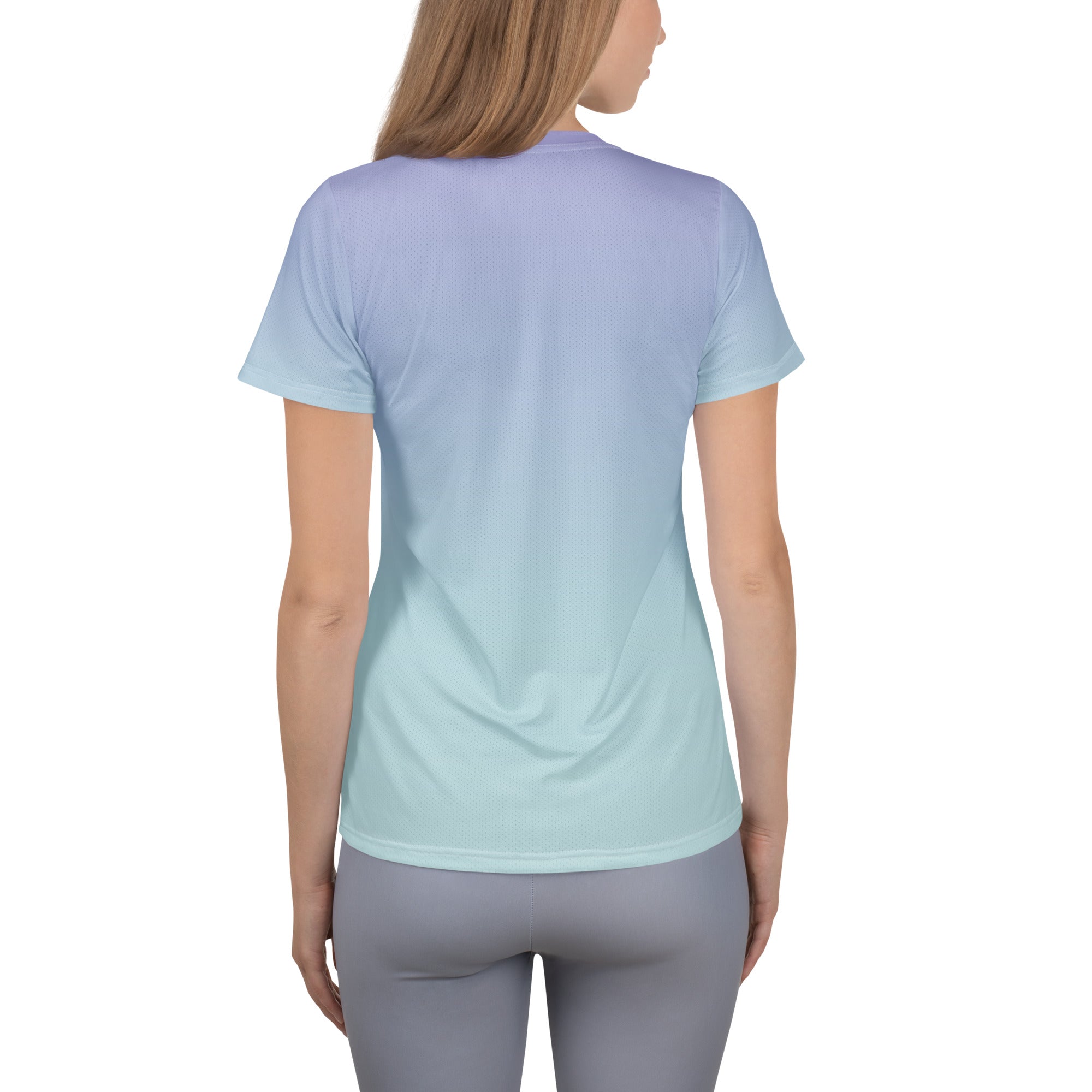 The Butterfly Effect women's athletic t-shirt – butterfly print performance top