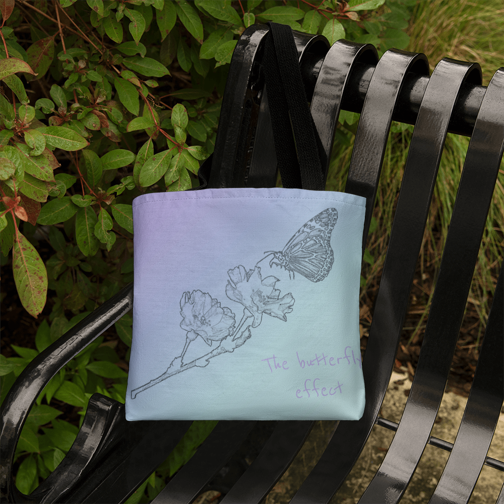 The Butterfly Effect classic tote bag – butterfly print canvas shoulder bag