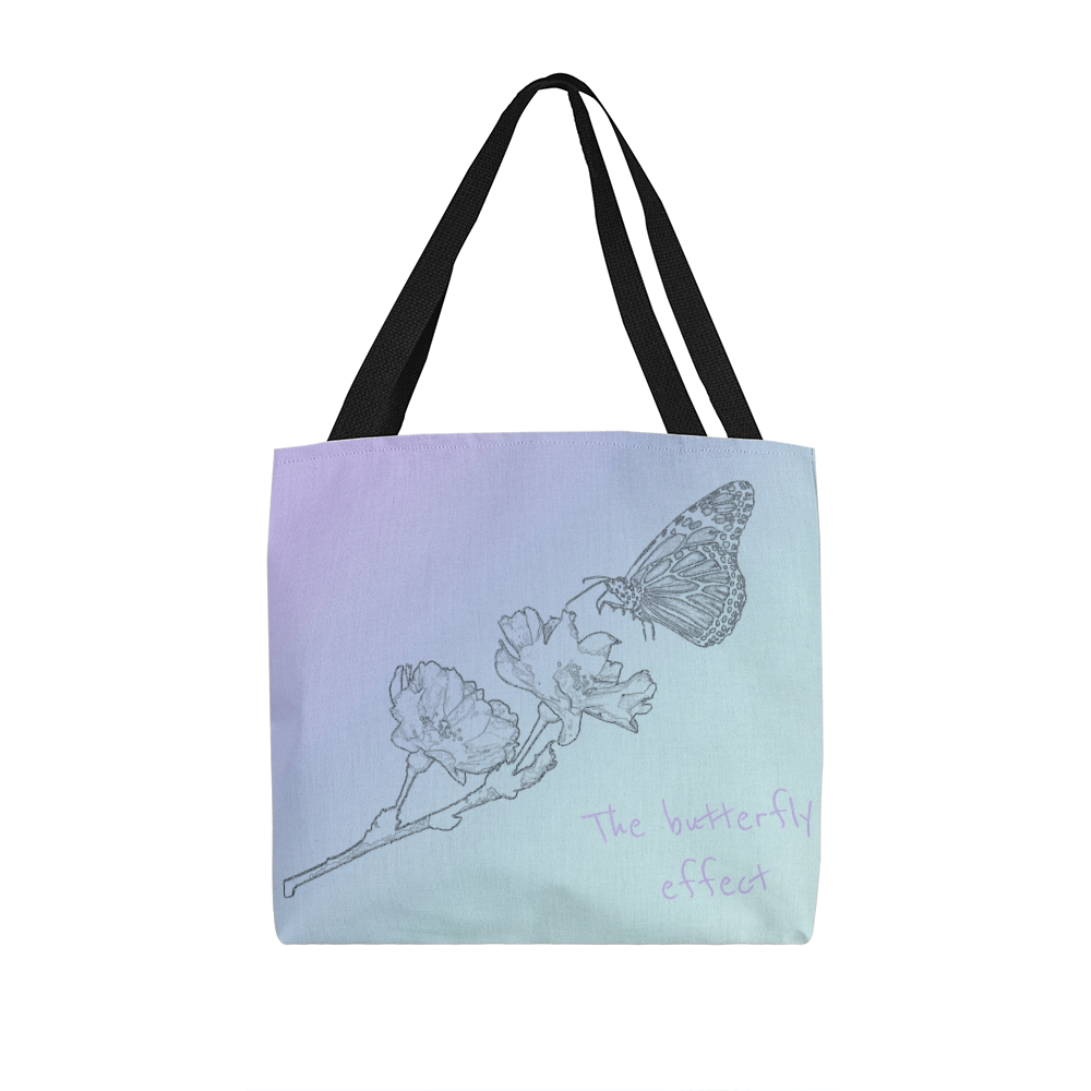 The Butterfly Effect classic tote bag – butterfly print canvas shoulder bag