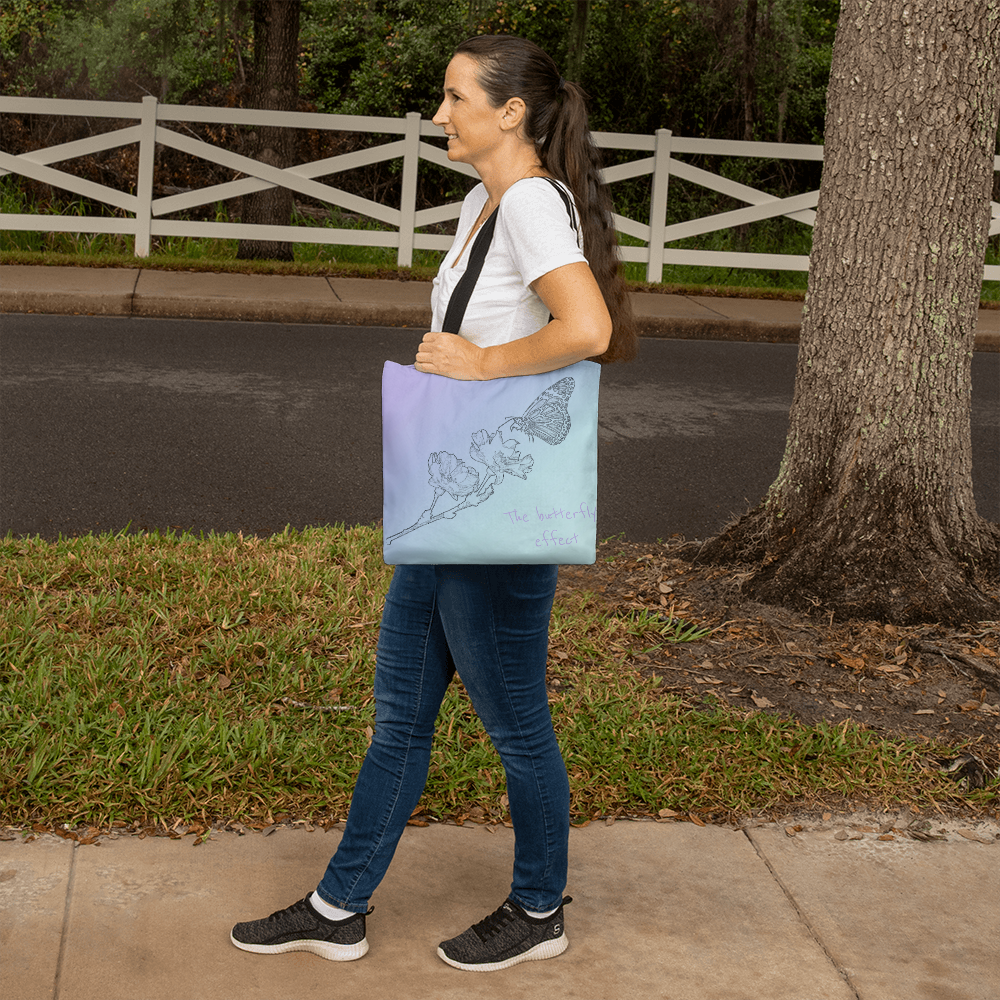 The Butterfly Effect classic tote bag – butterfly print canvas shoulder bag