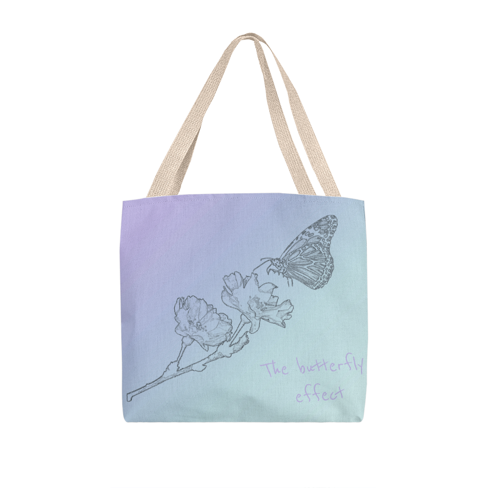 The Butterfly Effect classic tote bag – butterfly print canvas shoulder bag