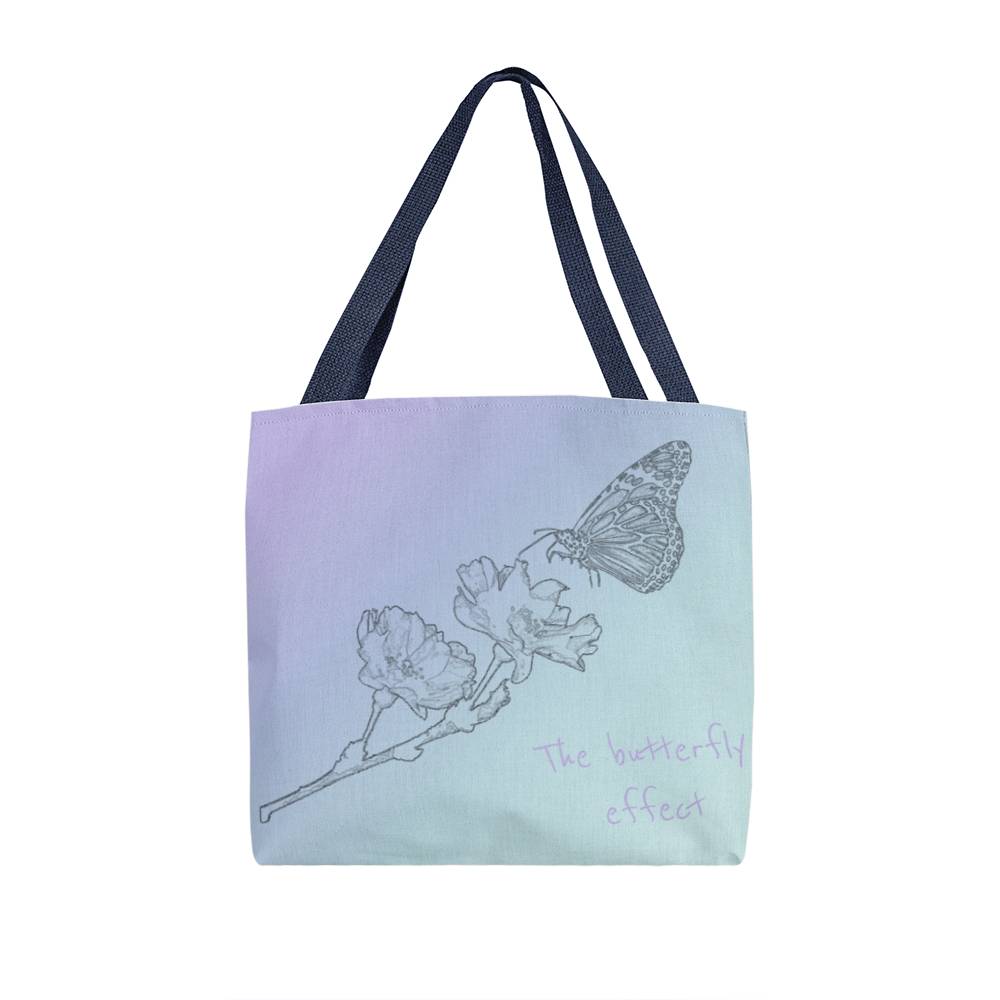 The Butterfly Effect classic tote bag – butterfly print canvas shoulder bag