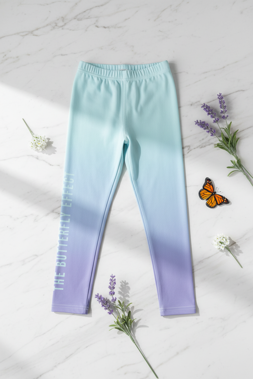 The Butterfly Effect kid's leggings – girls' active ombré butterfly print leggings
